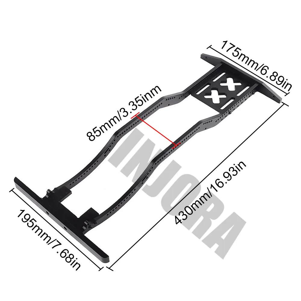 INJORA Металлический балочный каркас шасси для 1/10 RC Гусеничный осевой SCX10 D90 RC Автомобиль diy запчасти