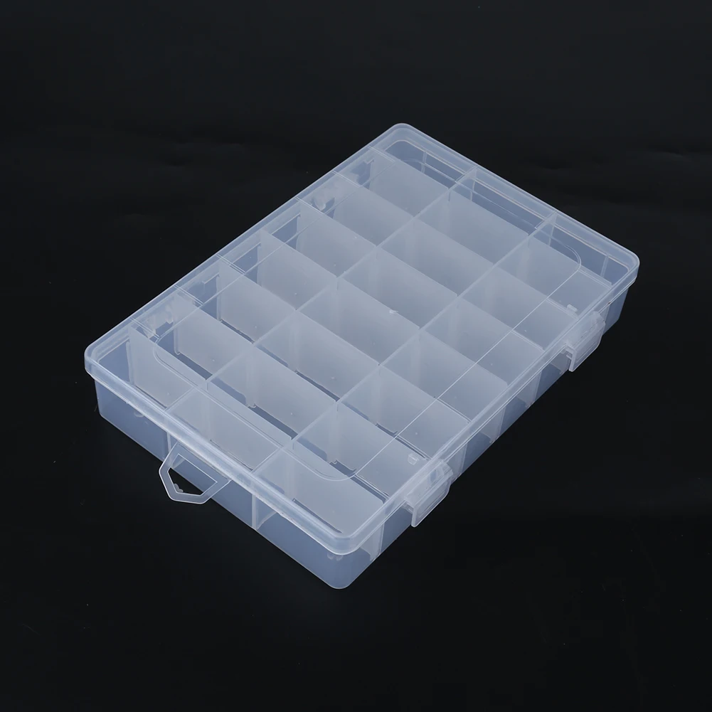 

LASPERAL 1pc Plastic Detachable Fishing Lure Tackle Accessory Storage Case Box Small Scoop Box 24 Compartments NEW