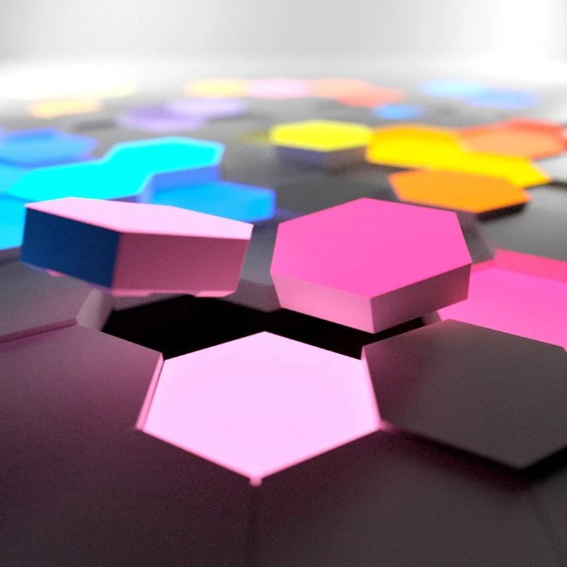 

New Quantum Light Creative Geometry Assembly LED Night Dynamic Table Lamp Decorative Ambient Light Smart Touch DIY ControlPanel