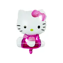 25 шт./лот hello kitty шар детские игрушки День рождения и Свадебная вечеринка украшения KT Cat Фольга и шар гелием artigos De Festa Infantil