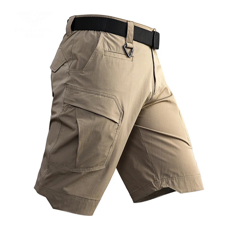  Men's Waterproof Lightweight Shorts Military Tactical Stretch Army Combat Cargo Short Male Multi Po