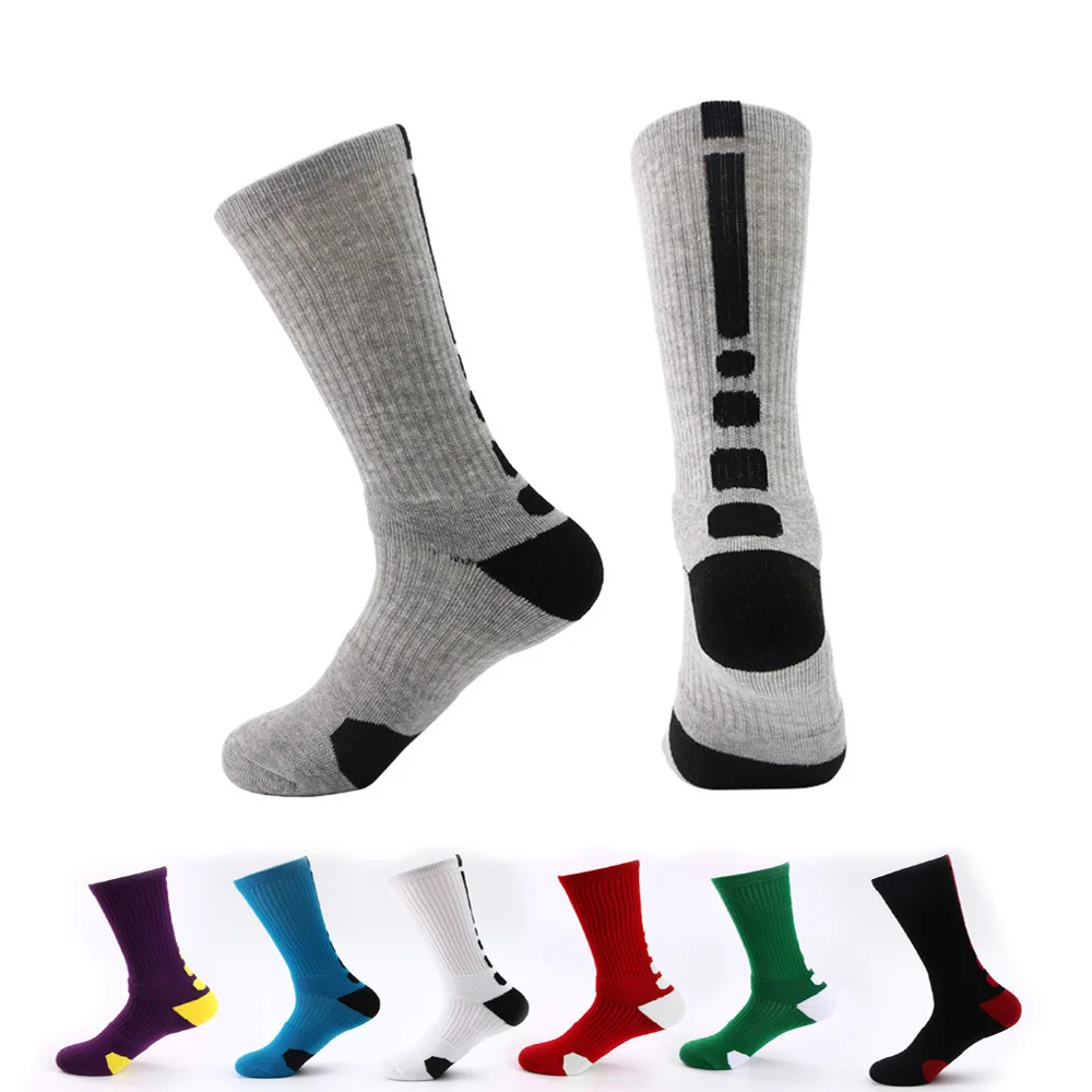 

1Pair Cotton Men's Sports Socks Running Hiking Basketball GYM Fitness Outdoor Sports Elastic Comfortable Footwear Multicolor