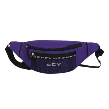 

Fashion Neutral Outdoor Zipper Canvas Messenger Bag Sport Chest Bag Waist Bag