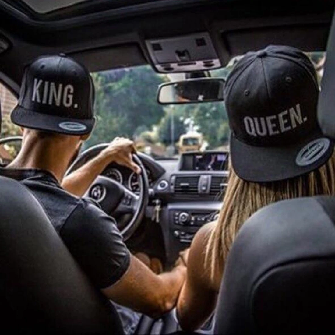 

Fashion KING QUEEN Hip Hop Baseball Caps Embroider Letter Couples Lovers Adjustable Snapback Sun Hats for Men Women