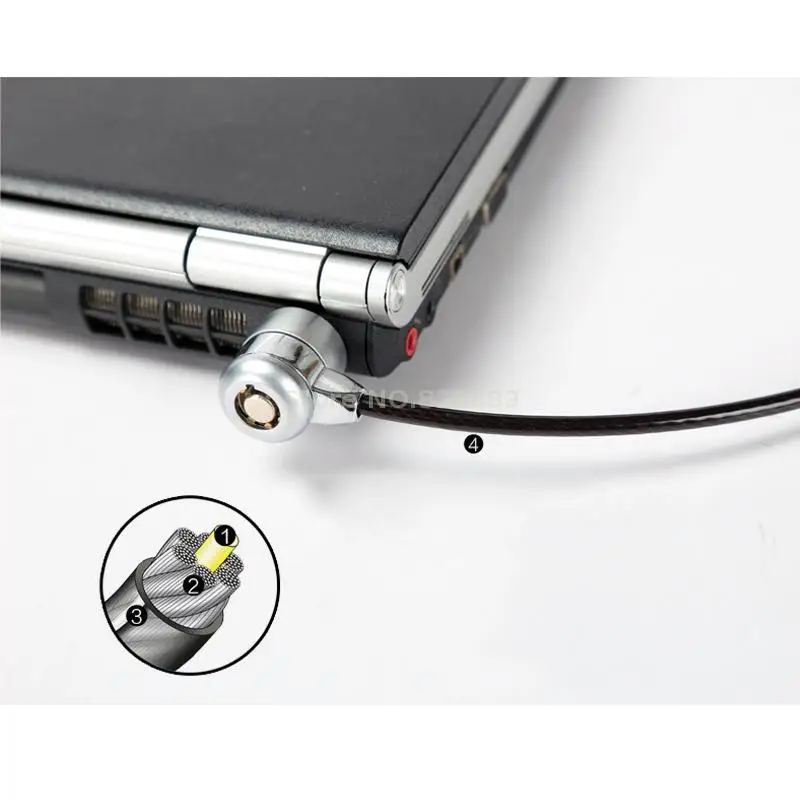 Meilleur Ordinateur portable Serrure Antivol Clé Ordinateur Portable Voyage de Sécurité Câble Chaîne également pour Vélo