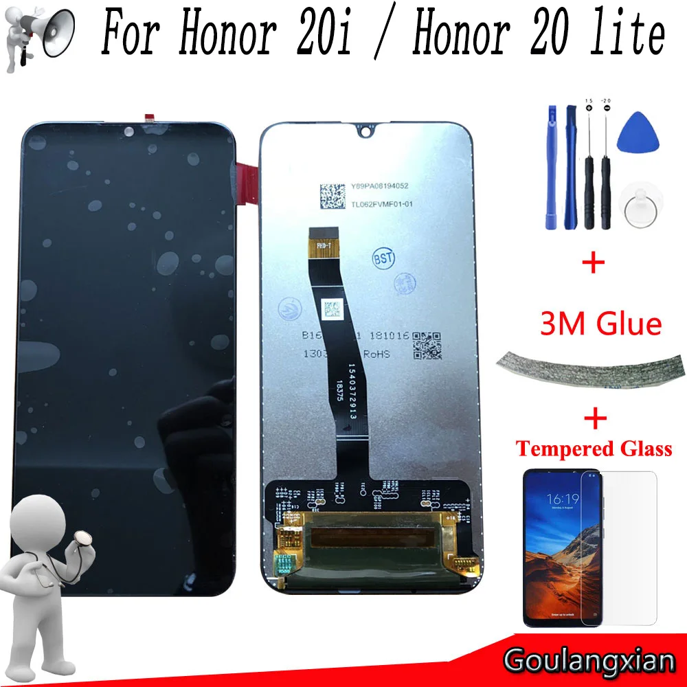 

ЖК-дисплей 6,21 дюйма для Huawei Honor 20i, ЖК-дисплей с сенсорным экраном и дигитайзером в сборе для телефона/Honor 20 Lite