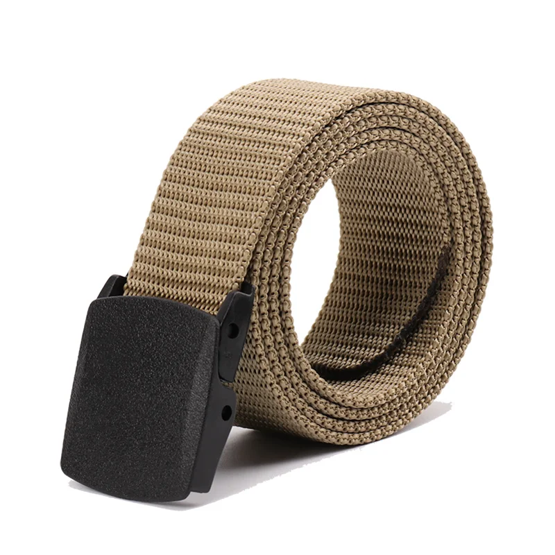 fish belt Military Men Belt Woman Army Belt 2019 Tactical Wide Waist Belts Plastic Buckle Light Weight Black Belt Nylon Travel 120cm 130cm mens fashion belts Belts