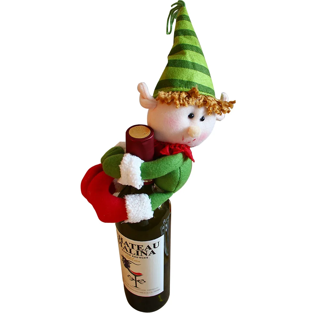 Stockings & Gift Holders Elf Christmas Table Chair Leg Feet Cover Wine Bottle Cover Bag Xmas Decor D4