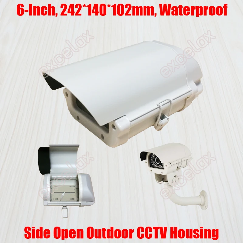 Custodia e staffa per telecamera CCTV da 6 pollici 242x140x102mm Custodia per montaggio a parete per sorveglianza di sicurezza esterna impermeabile IP66 - immagine 2