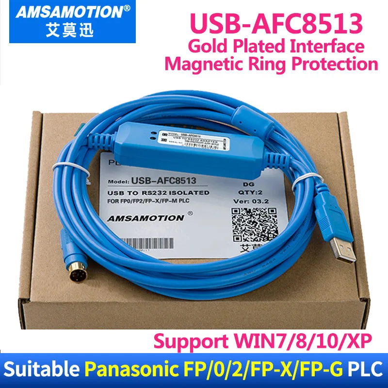 Обновленная версия USB-AFC8513 кабель совместимый Panasonic FP0 FP2 FP-X серии PLC Кабель для программирования USB-AFC8503 USB AFC8513 - Цвет: Gold Plated Version