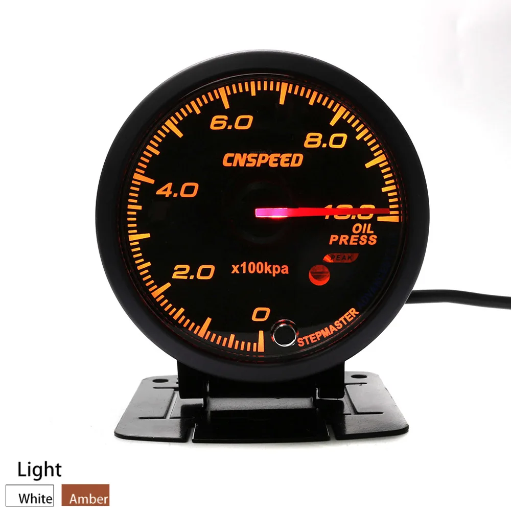 Автомобильный датчик давления масла CNSPEED 60 мм 12 В 0 10 бар с датчиком черный белый и