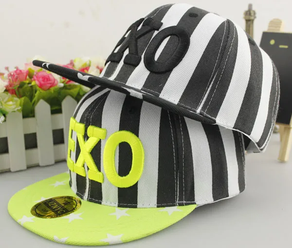 2015 New Children EXO Fashion Sports Snapback Caps Embroidery Baseball Cap Pattern Flat Hip Hop Hats | Тематическая одежда и