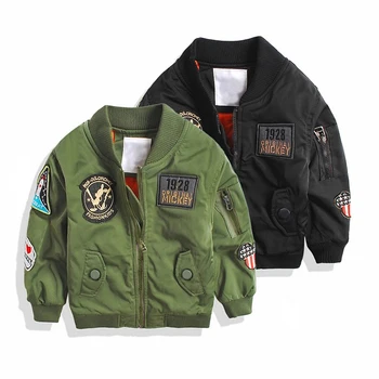 

2020 Spring Autumn Jackets for Boy Coat Bomber Jacket Green Boy's Windbreaker Jacket letter Print Kids Children Jacket age 3-13