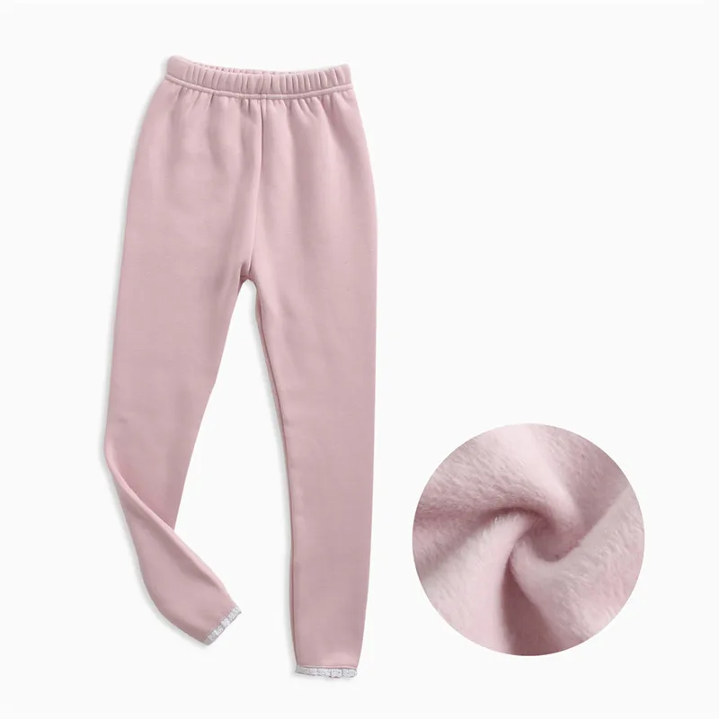 Kids Fleece lined Leggings for Girls 2017 New Winter Thicken Warm