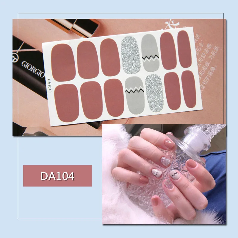 

1 Sheet Waterproof Self-adhesive Nail Sticker Nail Decals Nails Decor DIY ---MS