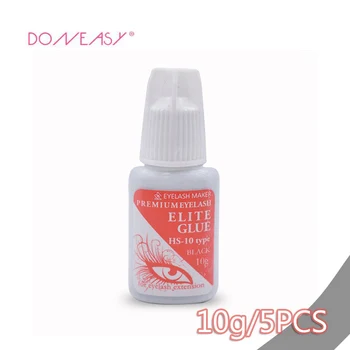 

5 bottle Original ELITE HS-10 type Fast drying Korea Black Eyelash Glue for eyelash extension Adhesive strength up to 7-8 weeks