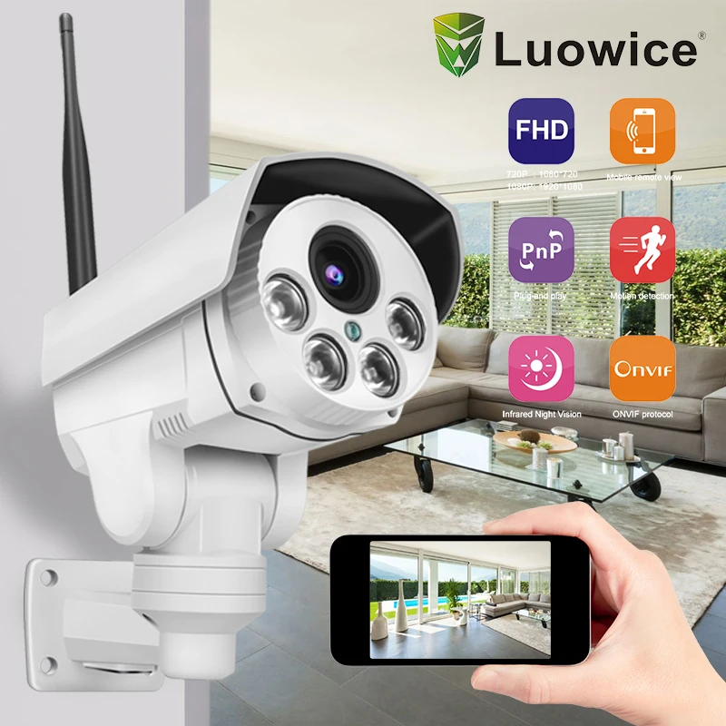 1080P Wifi IP камера беспроводная безопасности пуля с аудио ночным видением Крытый