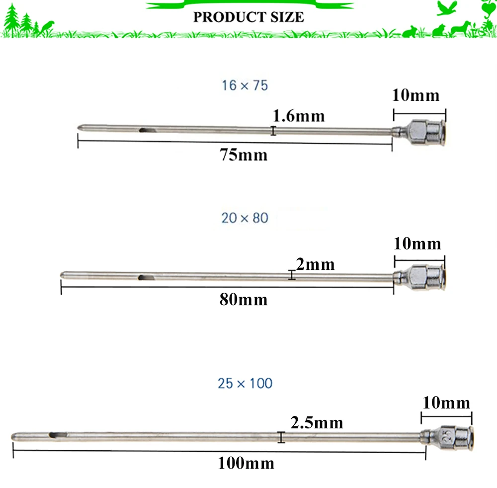 10 шт. 16*75 20*80 25*100 одна коробка доильного прохода иглы длинные иглы молоко через шприц Корова Коза зверь наполнитель медицинское оборудование
