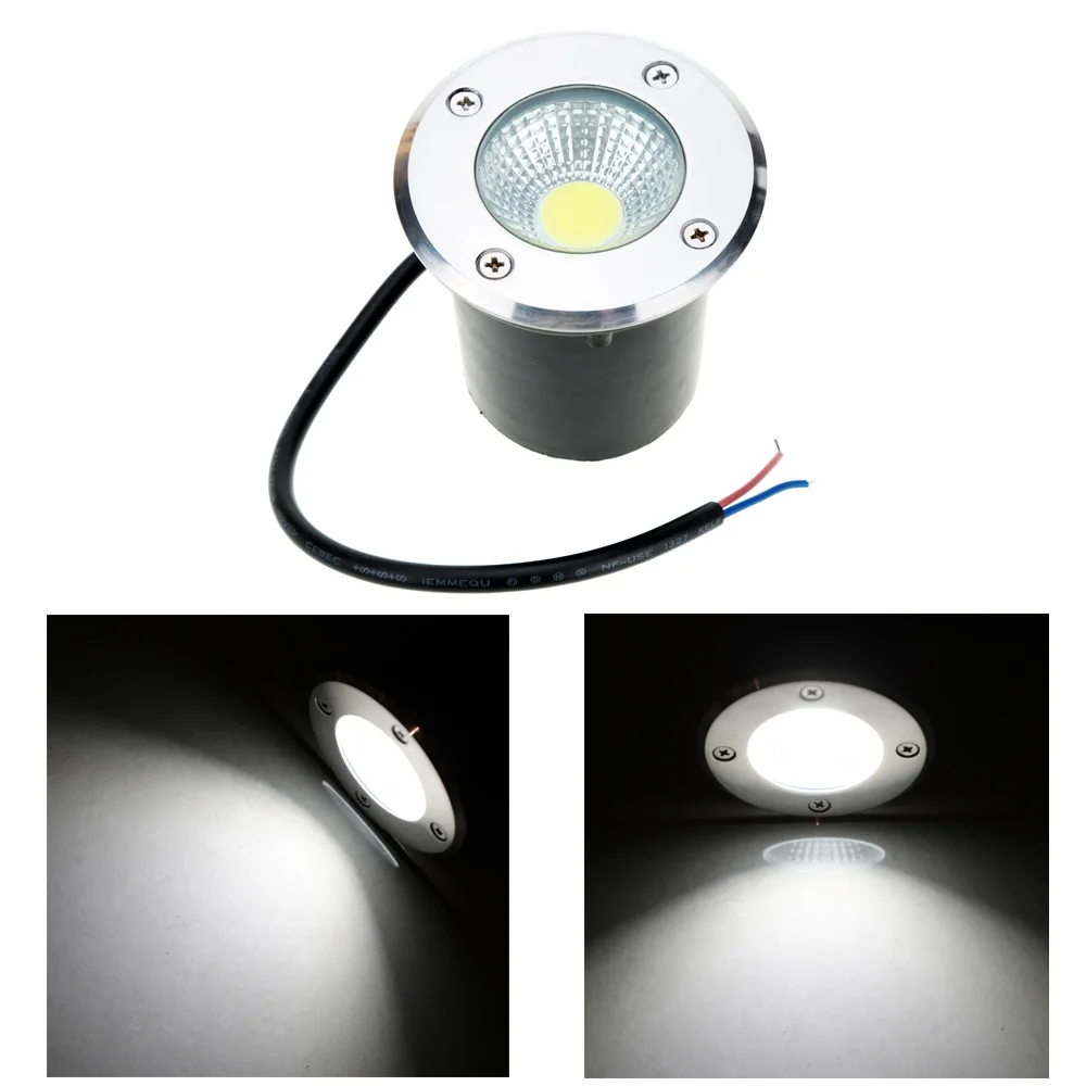 2-Pack RGB LED Buried Landscape Lights - Color Changing Outdoor Floor Lights With Remote, IP68 Waterproof For Garden, Pool & Pathways