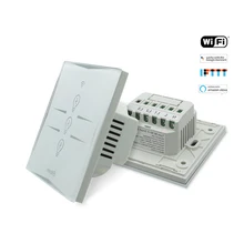 Recessed Wall Wireless Light Switch,LED Light Touch Switch Interruptor,220V EU UK Standard,Crystal Glass Panel Module