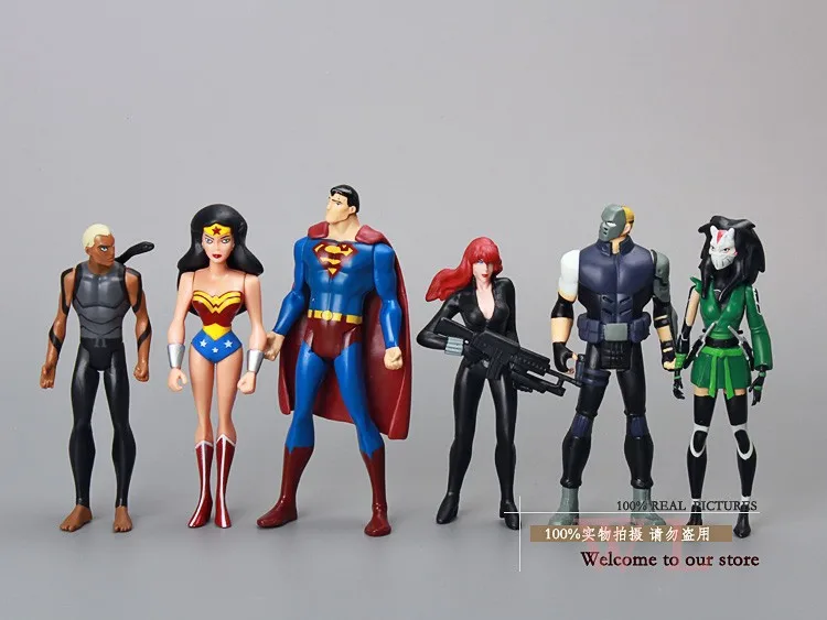 DC Comics Super Heroes Superman Robin Wonder Woman PVC Action Figures Collectible Model Toys 12pcs/