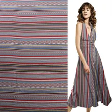 Клетчатая дизайнерская полосатая шелковая крепдешин шелковая ткань 138 см ширина, SCDC818