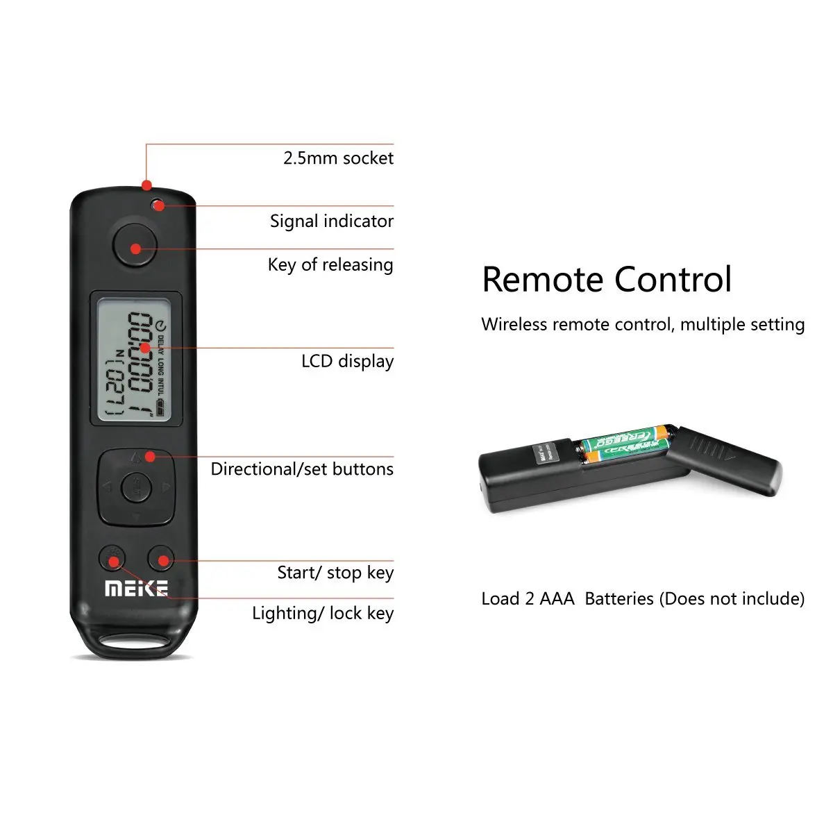 Meike MK D850 Pro Батарейная ручка с 2 4G Беспроводной дистанционного Управление для Nikon + *