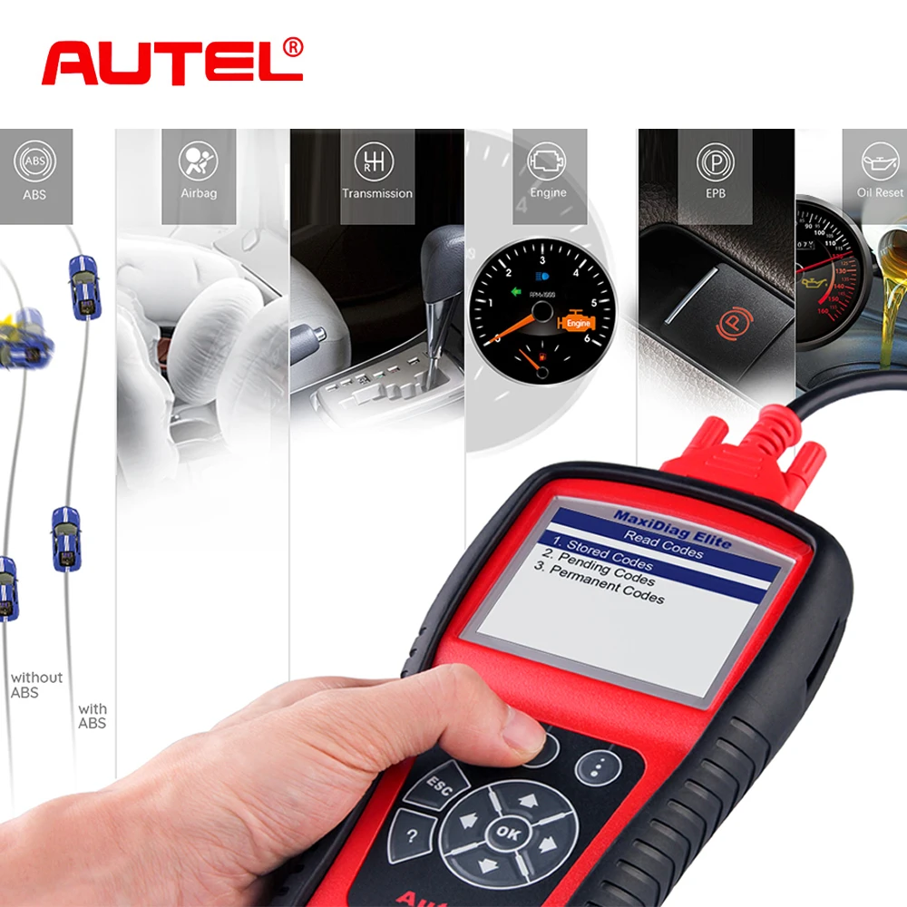 Autel MaxiDiag Elite MD802 автомобильный диагностический инструмент OBD2 сканер считывания кодов ABS подушка безопасности для двигателя EPB автомобильной лучше, чем Старт X431