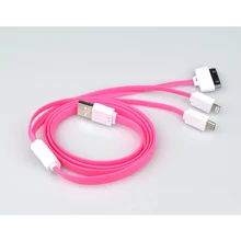 1m Universal Portable USB Charge Cable 3 in 1 Multi Charger Charging Cord For iPhone 4S 5 5S 6 6S Samsung Galaxy HTC Power Bank