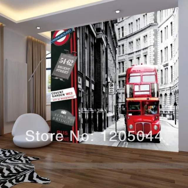 Free shipping London city buses large living room bedroom