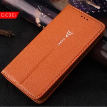 Роскошный оригинальный бренд gebei кожа флип уникальный магнит дизайн стенд case cover для samsung galaxy s6 s7 edge s8 plus s 6 7 8