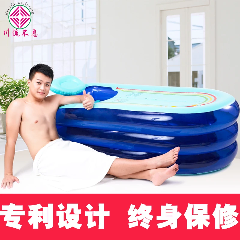 Size 168 78 48cm New Fashion Inflatable Bathtub Adult Large Saults Box Folding Double Thickening Tub Plastic Bath Bucket