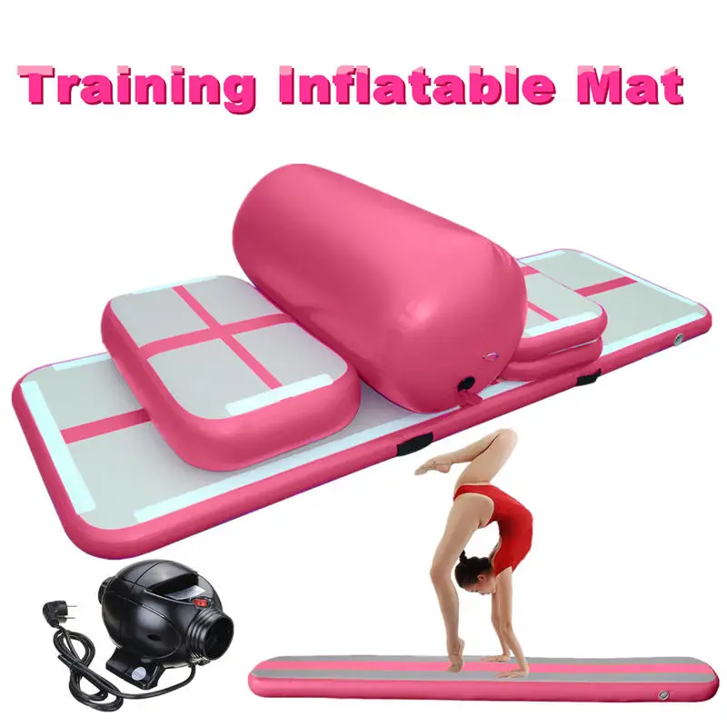 

Best Deal 5Pcs/Set 350x110x10cm Aufblasbar Tumbling Air Track GYM Gymnastic Mat Pad Roller Home Training Pink with 220V Pump