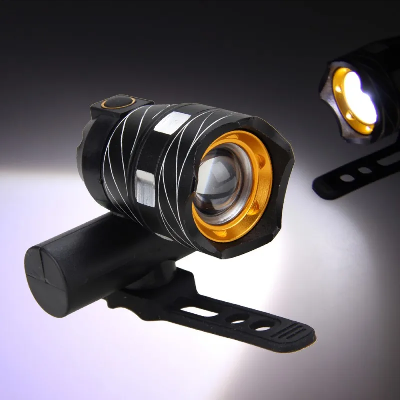 Discount USB Rechargable Lamp Zoomable 15000LM T6 LED Bike Front Light Torch 3 Modes Cycling Headlight 10