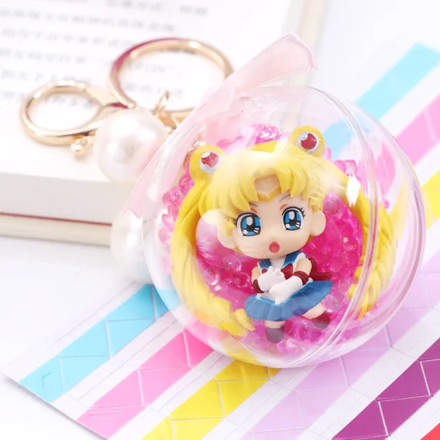 Us 499 Kawaii Anime Sailor Moon Pvc Figure Keychain Sailor Venus Jupiter Mercury Mars Saturn Neptune Uranus Pendants Action Figure Toys In Action - 