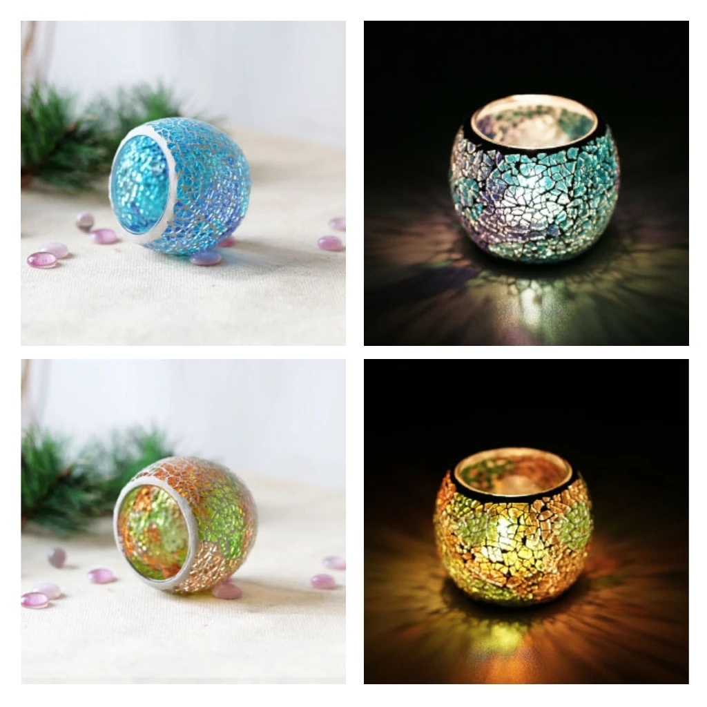 2Pcs Moroccan Home Votive Candle Tealight Candelabra Candlestick Lantern A