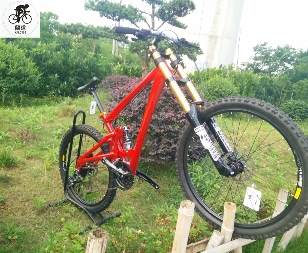 Sale Kalosse 20mm barrel shaft  Full suspension frame  24/27/30 speed DIY  colors  Downhill DH 26*2.35inch mountain bike 1