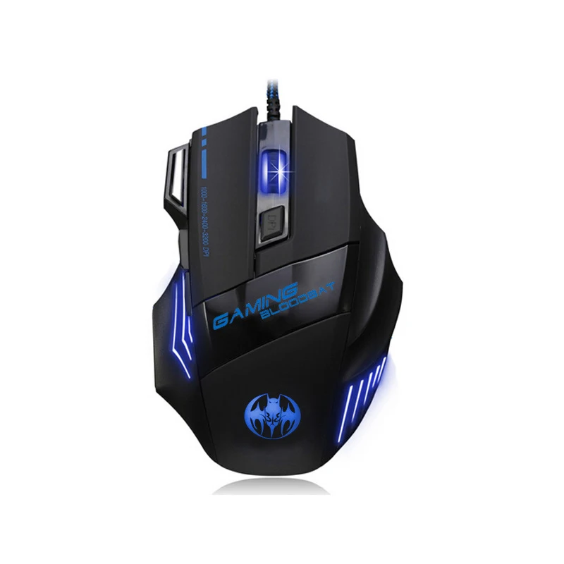 2018 Hot Professional Mouse 5500 DPI 7 Button LED Optical USB Wired Gaming Mouse For QCK