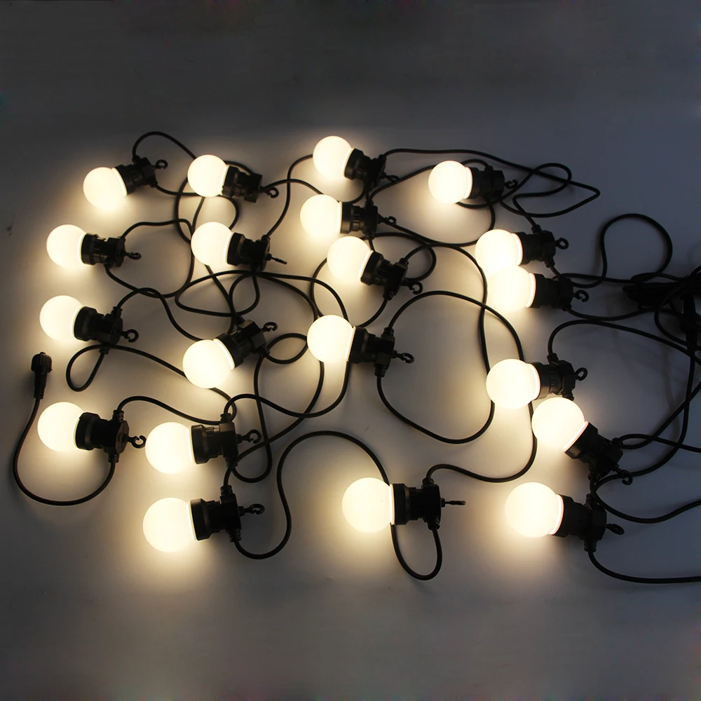 US $27.28 13m Led String Fairy Light Milky Bulb Led Globe Ball String Light Festoon For Outdoor Garden Backyard Wedding Party Patio Decor