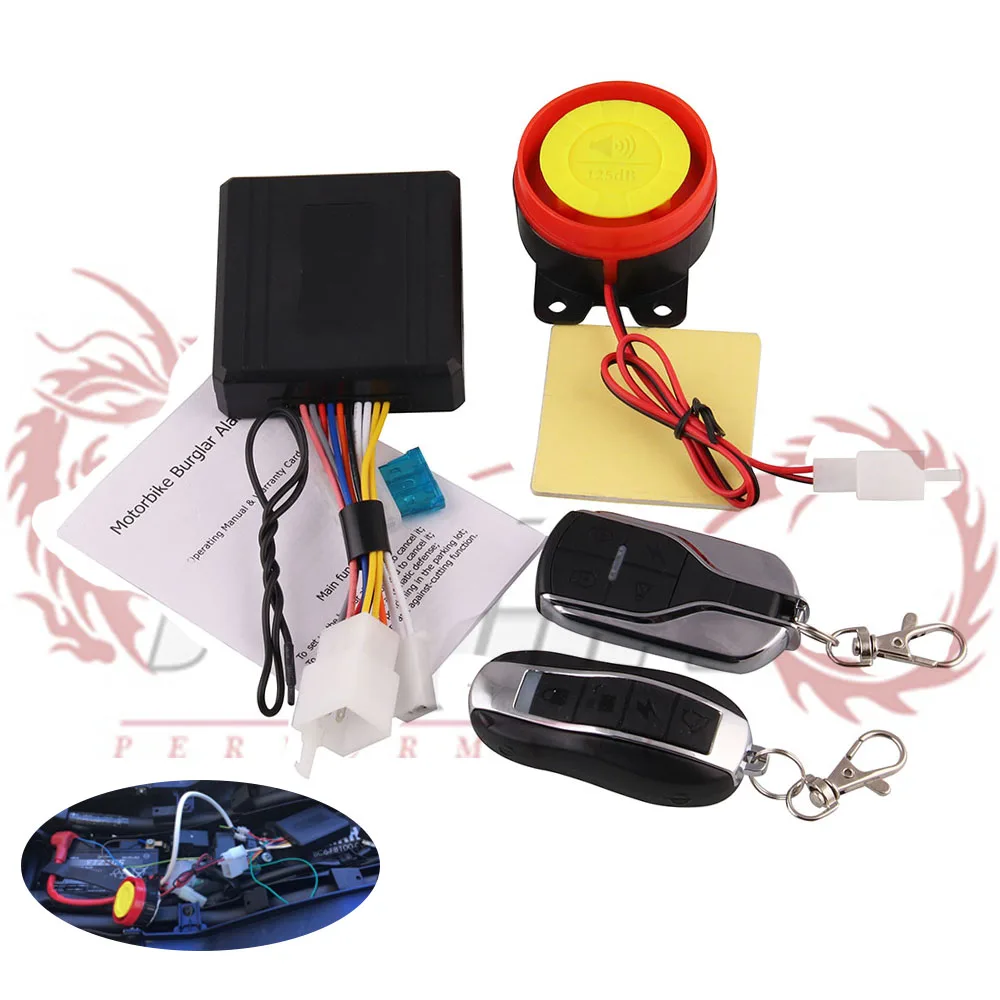

Universal Motorcycle Bike Alarm System Scooter Anti-theft Security Alarm Moto Remote Control Engine Start + Alarme Moto Speaker
