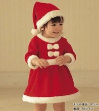 Retal Baby Girls Christmas Clothes Santa Baby Dress Children Fancy Costume Winter Clothing Suits Free Shipping