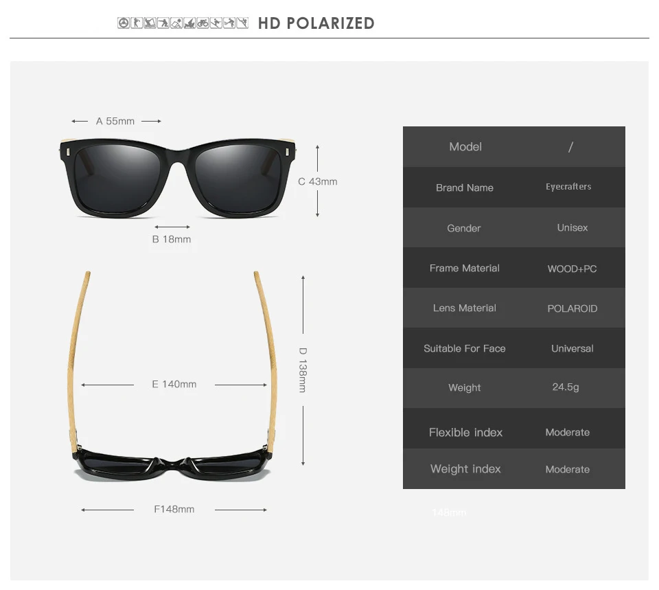 Наглазники Ретро бамбуковые деревянные солнцезащитные очки поляризационные мужские и женские брендовые дизайнерские очки черепаховое коричневое зеркальное покрытие очки