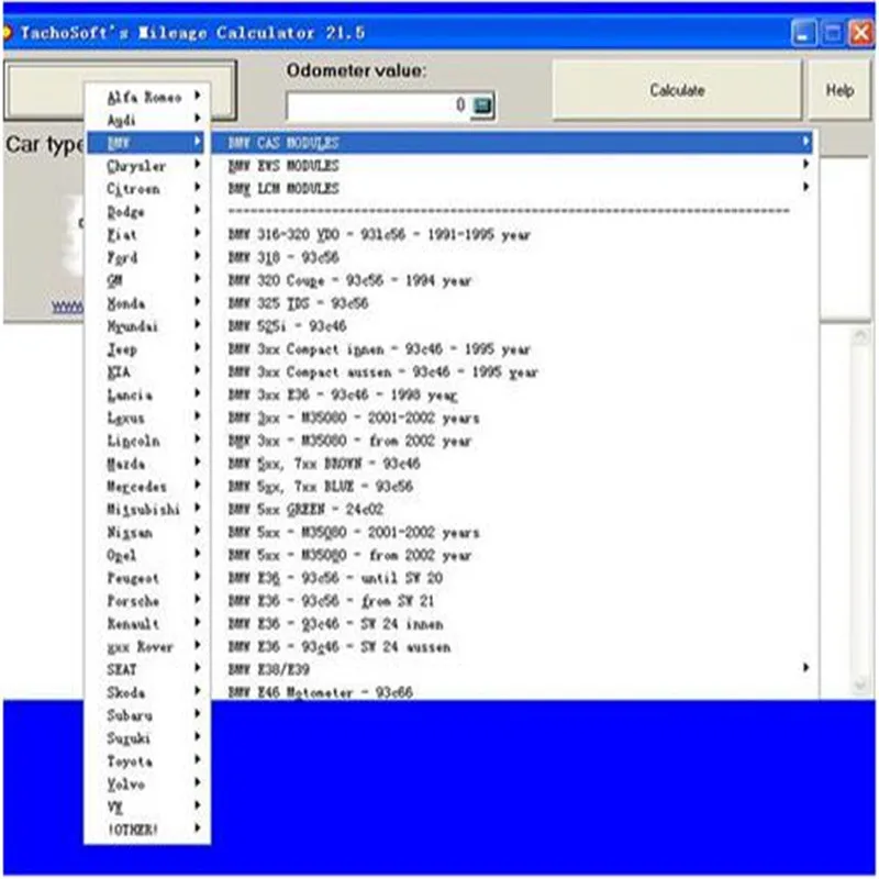 tachosoft 23 1 mileage calculator software odometer mileage tester