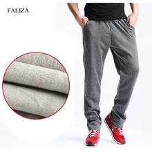 FALIZA 2019 New Men's Winter Pants Thick Fleece Jogger Straight Mens Pants Mirco Velvet Sweatpants Men Joggers Casual Pants CK-D FALIZA 2019 New Men's Winter Pants Thick Fleece Jogger Straight Mens Pants Mirco Velvet Sweatpants Men Joggers Casual Pants CK-D