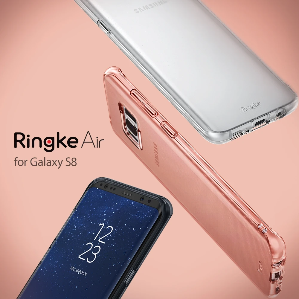 

5.8" Ringke AIR Case for Galaxy S8 Lightweight Flexible TPU Protective Skin Cover for Samsung Galaxy S8