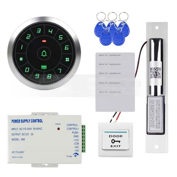 

DIYSECUR Access Control System 8000 Users 125KHz RFID Reader Password Keypad + Electric Drop Bolt Lock Door Lock Security Kit