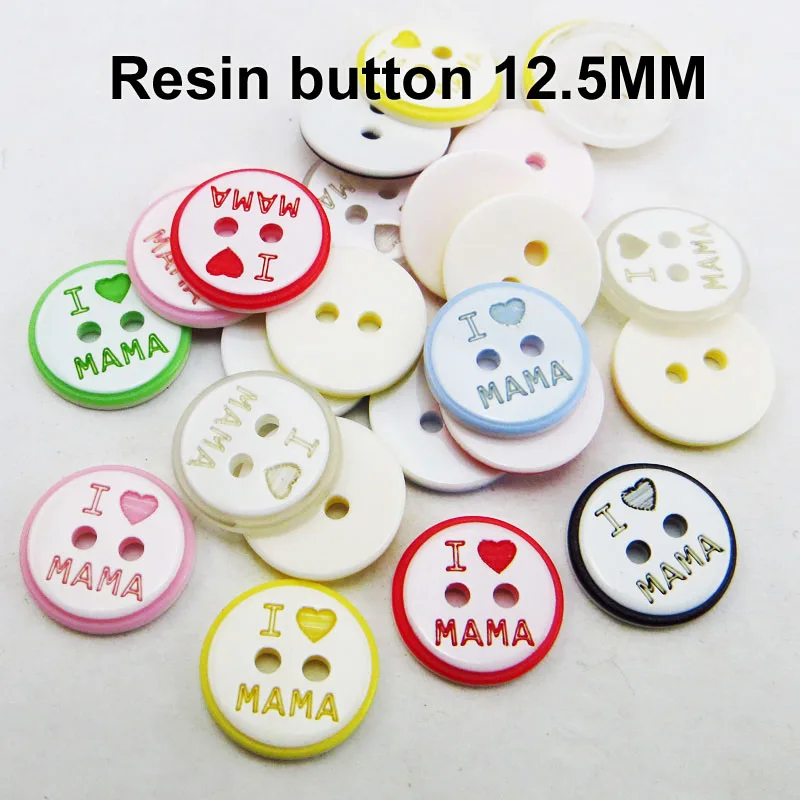 

50PCS mixed RESIN Baby buttons decoration 12.5MM coat boots sewing clothes accessory pearl high quantity kids button r R-328