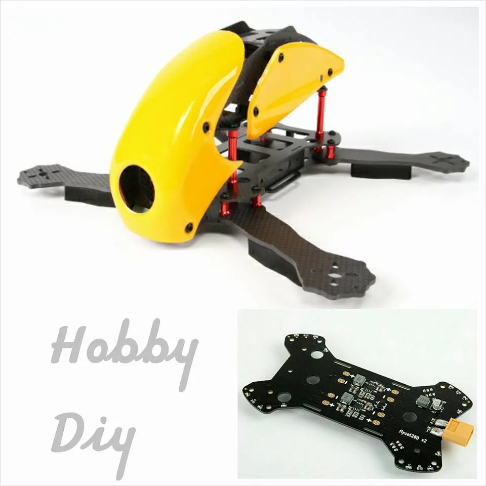 

RoboCat 270mm Carbon Racer Quadcopter Frame Kit With PDB Power Distribution Board XT60 plug