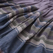 140 см широкая полоса вязаная синяя фиолетовая шерстяная ткань для осенне-зимнего платья пальто куртка H279