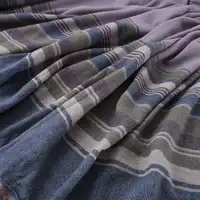 140CM Wide Stripe Knitted Blue Purple Wool Fabric for Autumn Winter Dress Overcoat Jacket H279